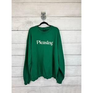 Pleasing Plus Size Green Washed Harry Styles Thick Graphic Sweatshirt Size 4XL